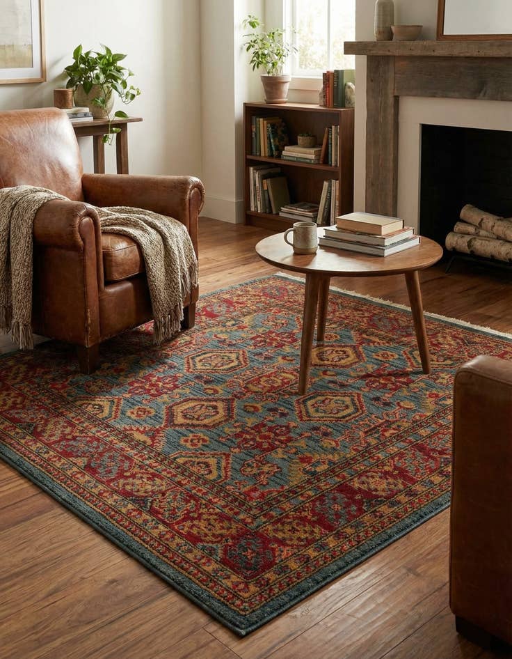 Detail image of 4' x 4' Serapi Square Rug