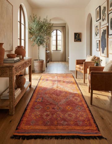 6' 5 x 12' 5 Hand Knotted Moroccan Wool Runner Rug