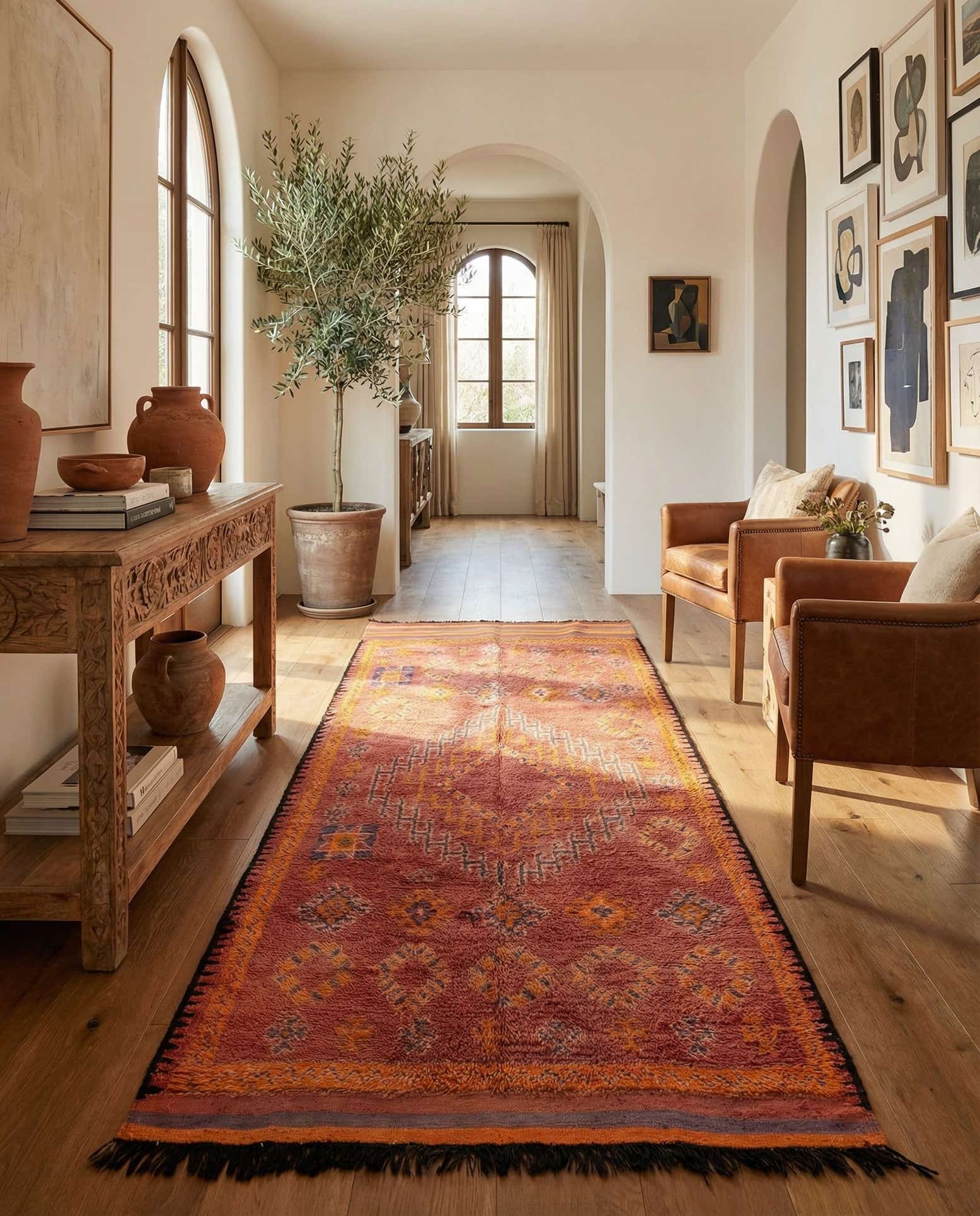 6' 5 x 12' 5 Hand Knotted Moroccan Wool Runner Rug