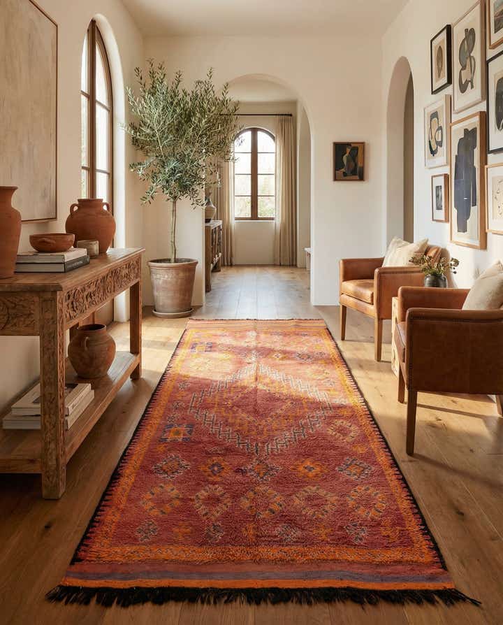 6' 5 x 12' 5 Hand Knotted Moroccan Wool Runner Rug