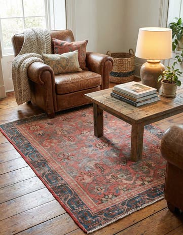3' 6 x 4' 9 Hand Knotted Ultra Vintage Persian Wool Rug