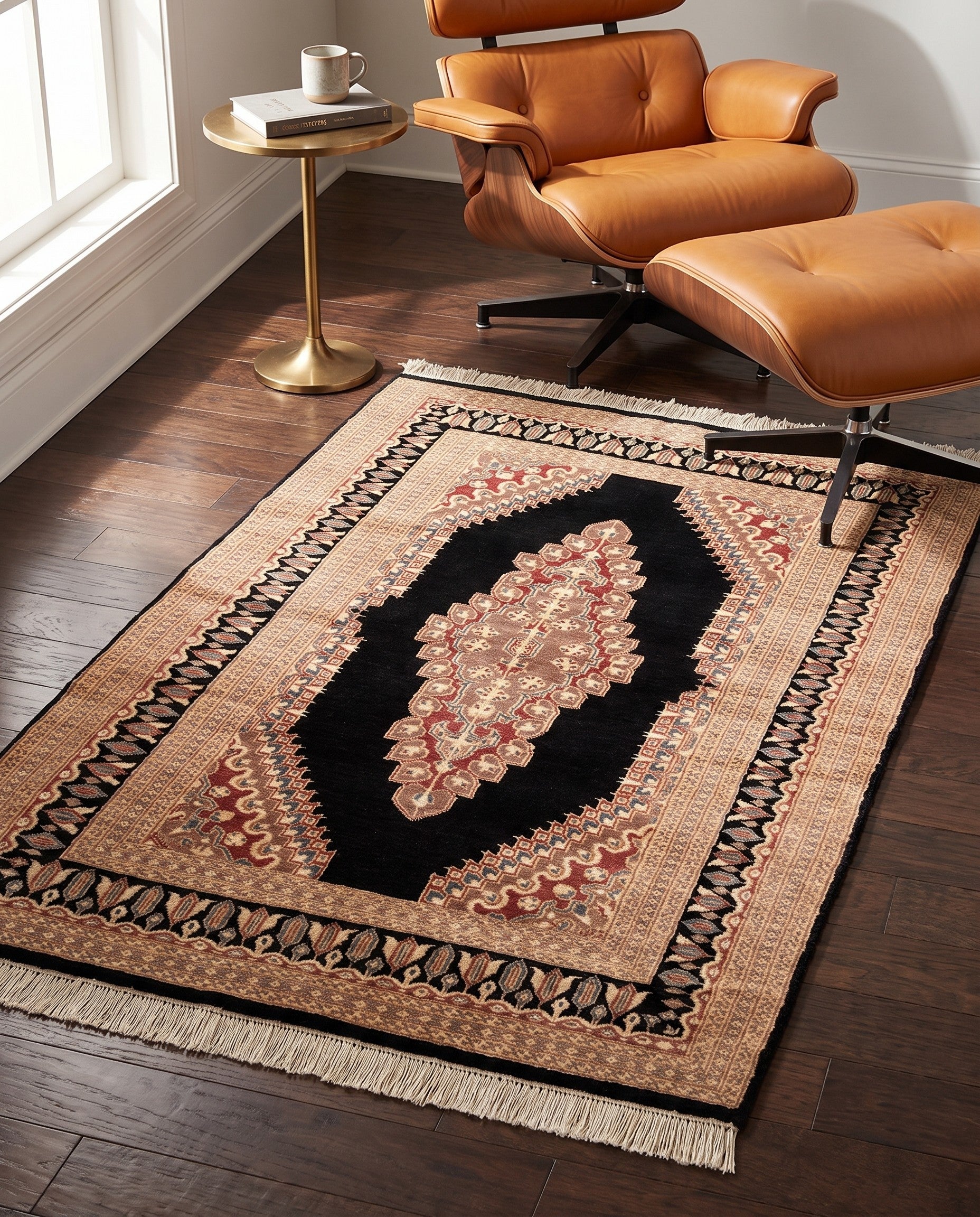 4' 2 x 5' 11 Hand Knotted Bokhara Oriental Rug