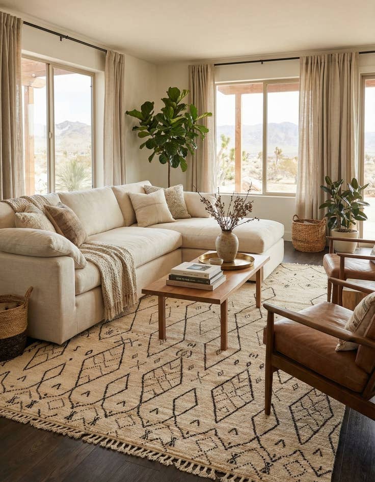 Detail image of 10' x 14' 4  Hand Knotted Moroccan Wool Rug