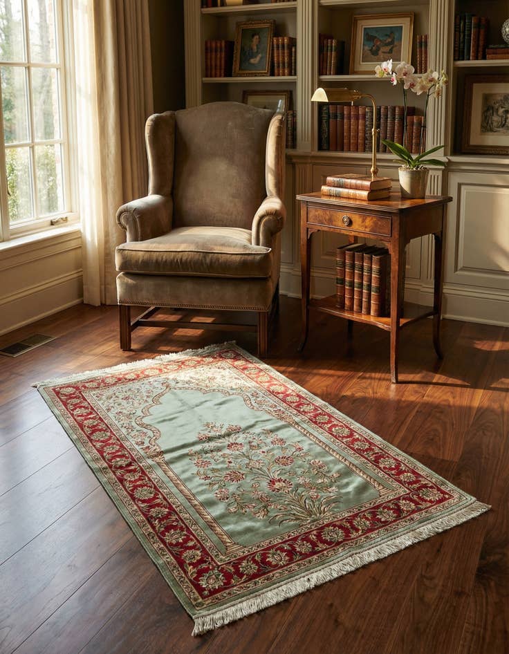 Detail image of 2' x 3' 2 Hereke Silk Rug