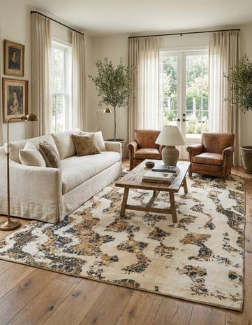 7' x 10' 2 Hand Knotted Ultra Vintage Persian Wool Rug