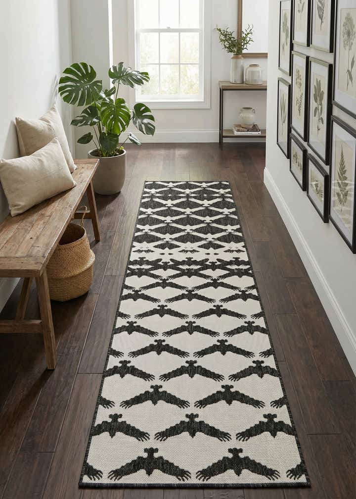 2' 7 x 12' Easy-Clean Modern Indoor / Outdoor Runner Rug