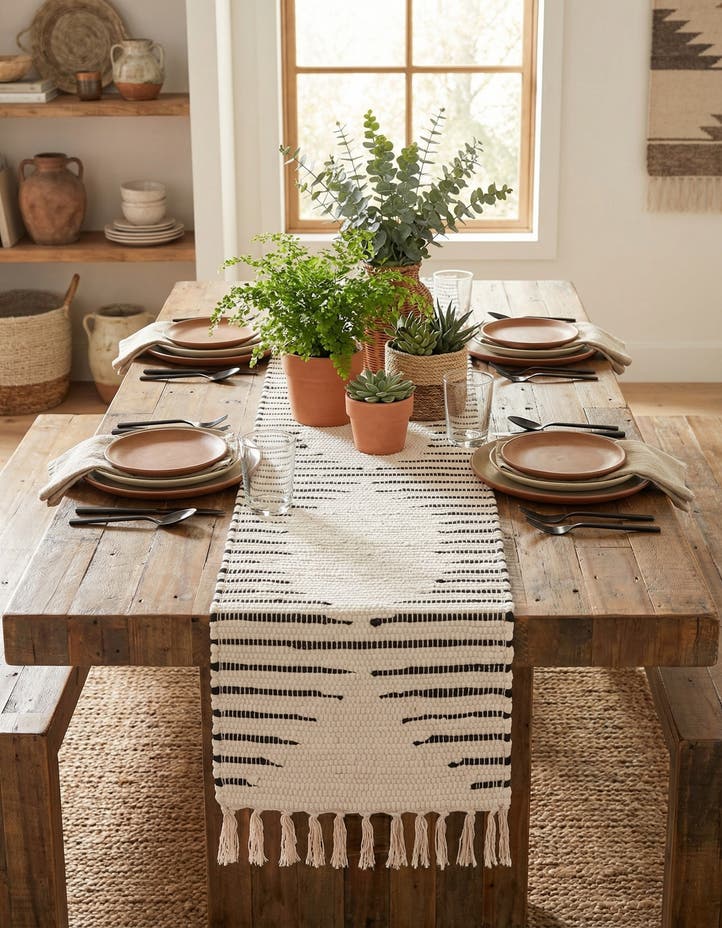1' 2 x 4' Chindi Cotton Table Run...