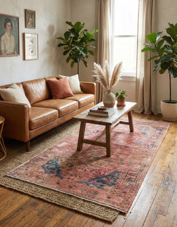 3' 5 x 7' 7 Hand Knotted Ultra Vintage Persian Wool Runner Rug