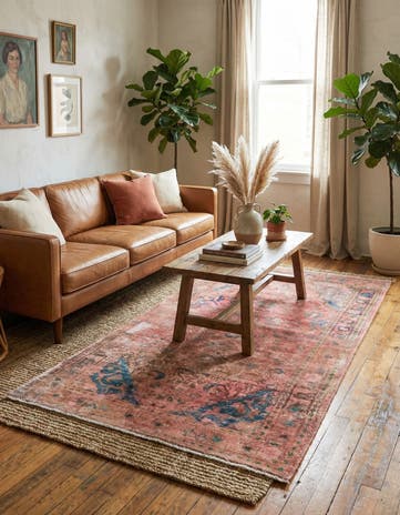 3' 5 x 7' 7 Hand Knotted Ultra Vintage Persian Wool Runner Rug