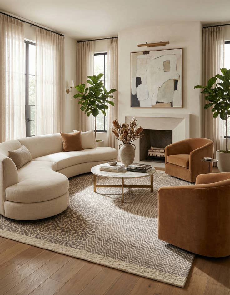 Detail image of 8' 10 x 12' 2  Hand Knotted Darya Wool Rug