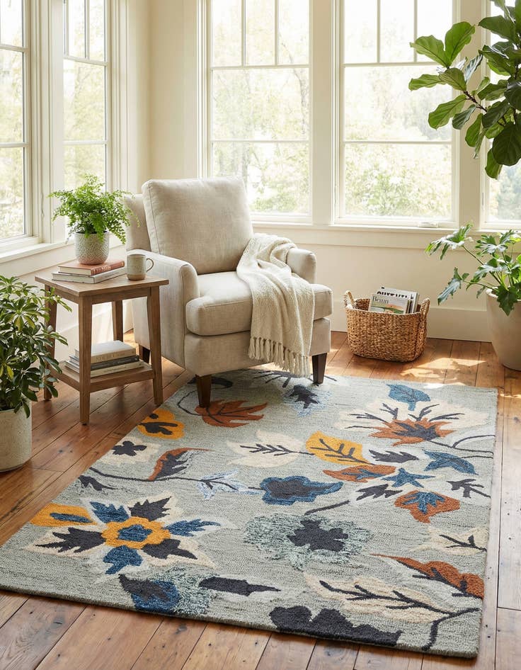 Detail image of 4' x 5' 10 Agra Rug