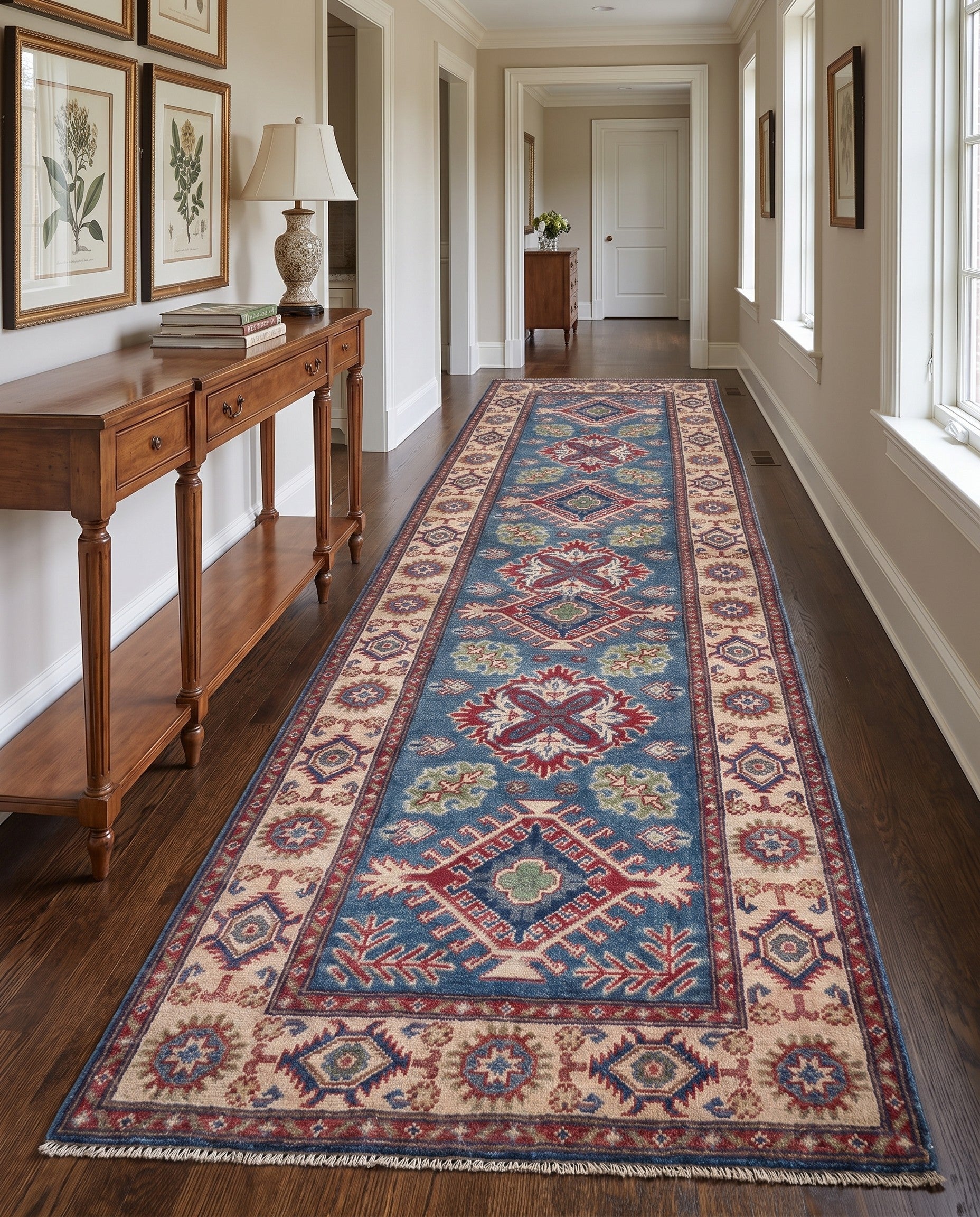 Detail image 3 of 10: 2' 9 x 10' 2 Hand Knotted Kazak Runner Rug