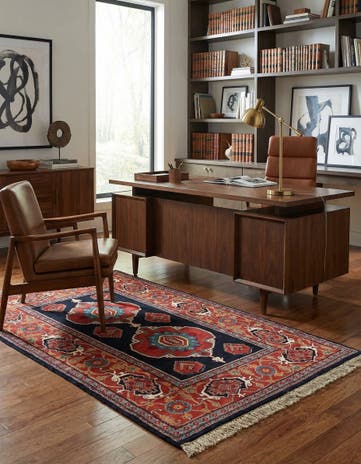 3' 10 x 6' 6 Hand Knotted Shirvan Oriental Wool Rug