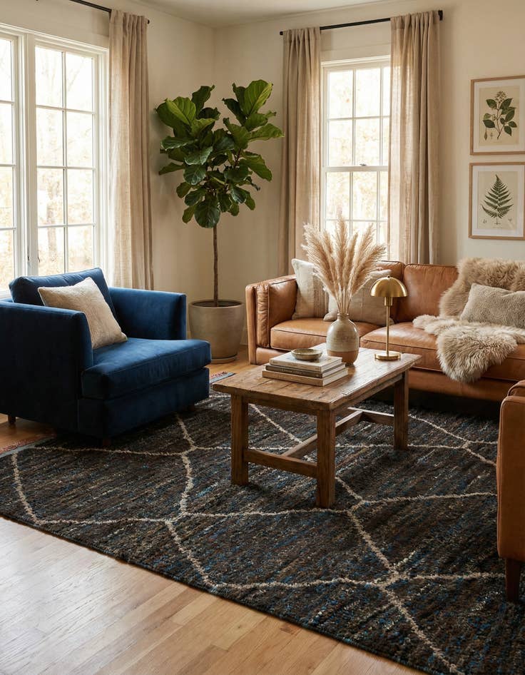 Detail image of 5' 2 x 7' 4  Hand Knotted Moroccan Wool Rug