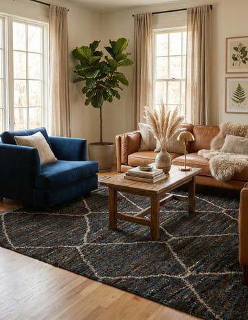 5' 2 x 7' 4 Hand Knotted Moroccan Wool Rug