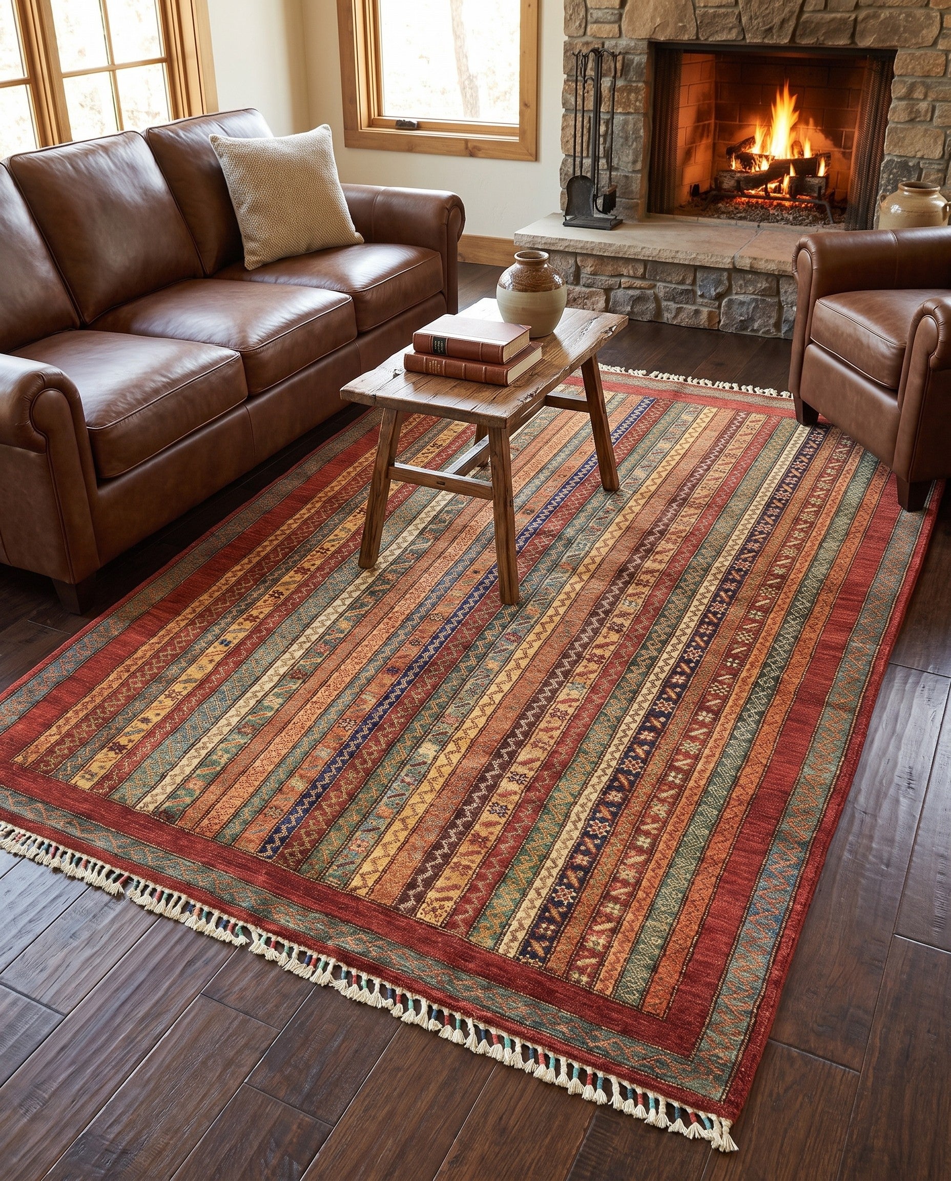 4' 10 x 6' 6 Hand Knotted Ariana Ziegler Rug