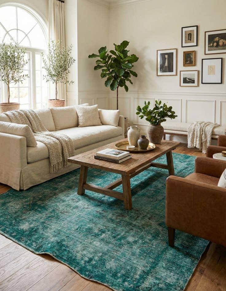 Detail image of  6' 7 x 9' 9  Hand Knotted Ultra Vintage Persian Wool Rug