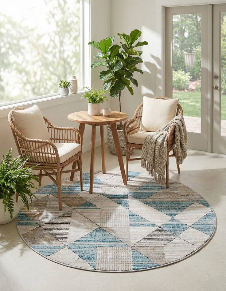 Detail image of 6' x 6' Leipzig Round Rug