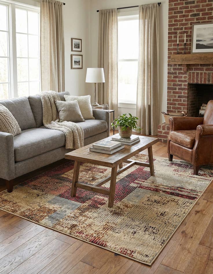 Detail image of 5' 3 x 5' 3 Saturn Square Rug