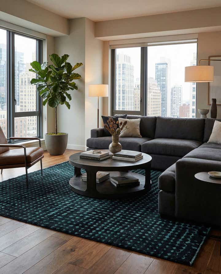 6' 4 x 10' 1 Hand Knotted Darya Wool Rug
