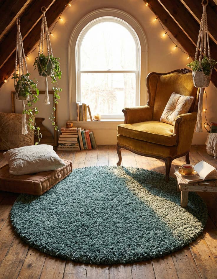 Detail image of  5' x 5' Infinity Shag Round Rug