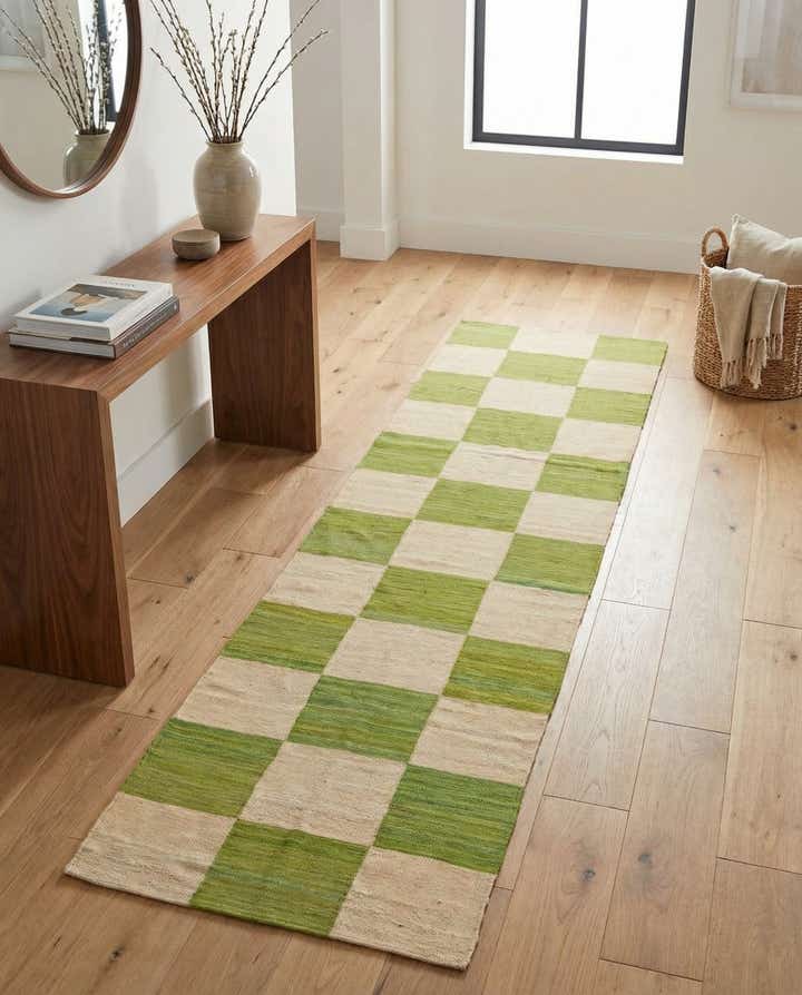 2' 8 x 9' 9 Hand Woven Kilim Modern Wool Runner Rug