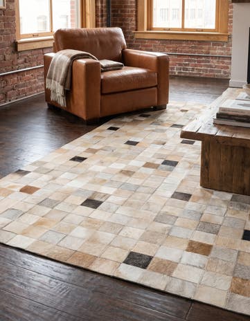 5' 1 x 7' 11 Cowhide Stocks Rug