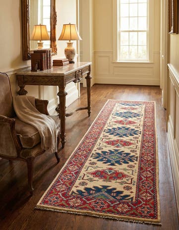2' 9 x 9' 9 Hand Knotted Kazak Runner Rug