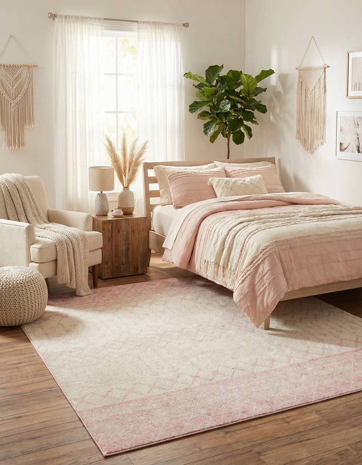 Detail image of  10' x 10' Moroccan Trellis Square Rug