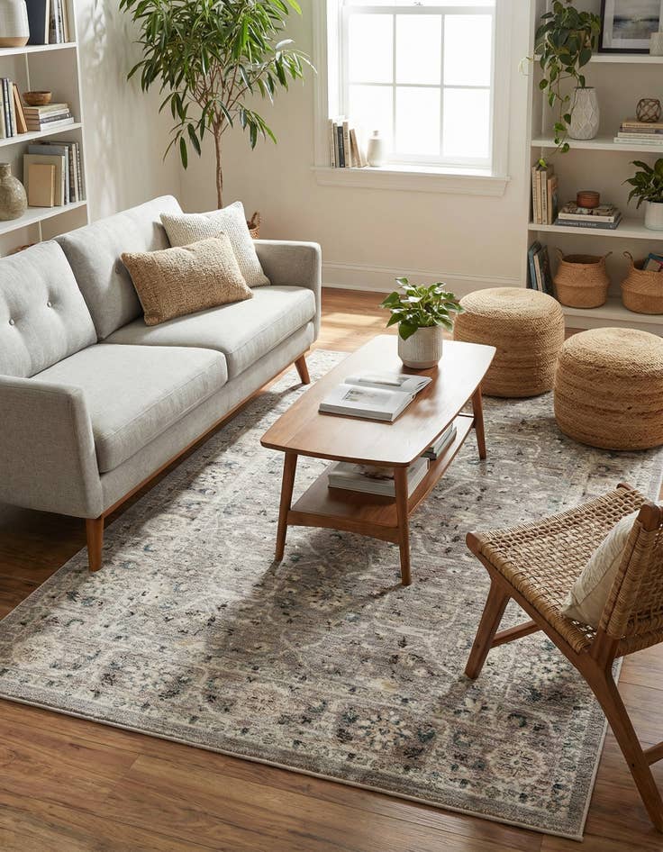 Detail image of 5' 5 x 8' Nain Design Rug