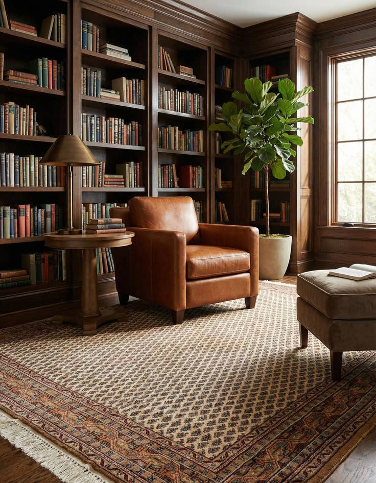 Detail image of 5' 6 x 10' 3  Hand Knotted Mir Wool Rug