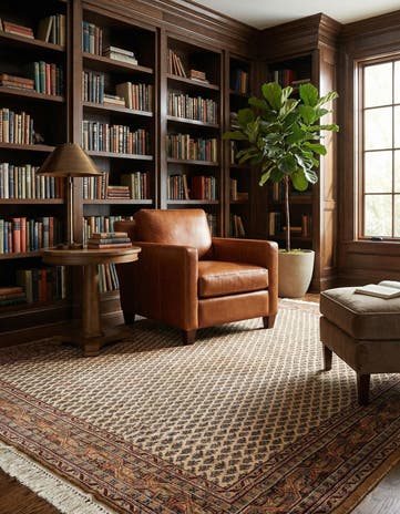 5' 6 x 10' 3 Hand Knotted Mir Wool Rug