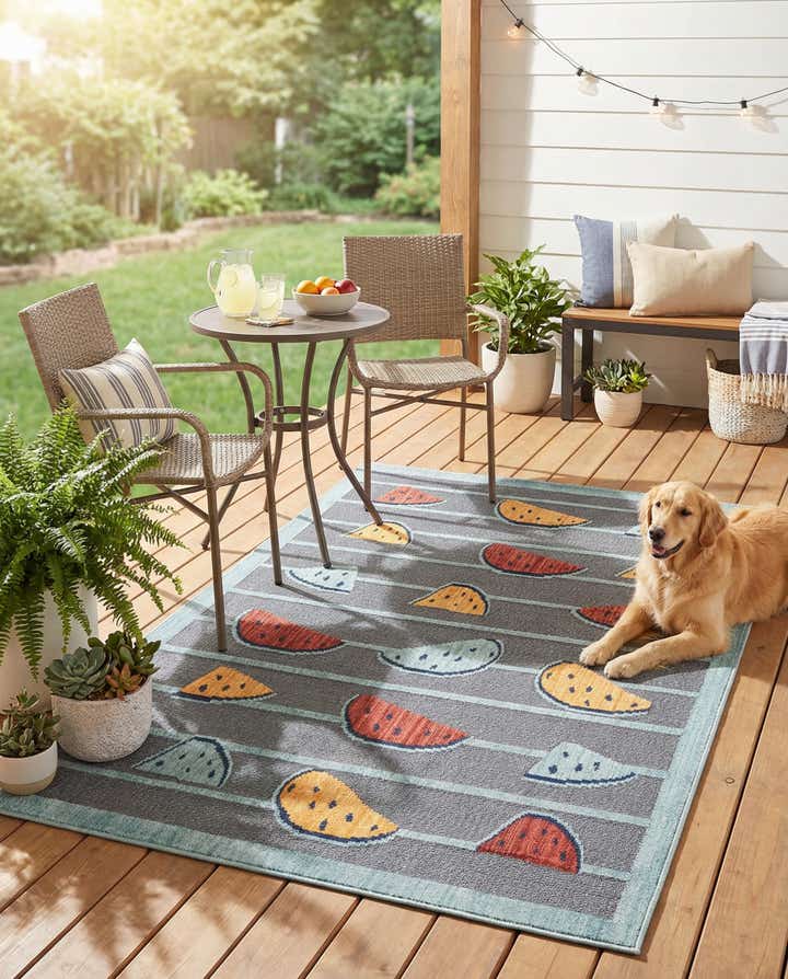 5' x 7' 7 Easy-Clean Indoor / Outdoor Rug