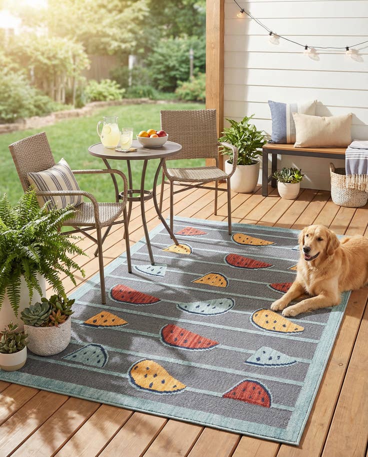 Detail image of 5' x 7' 7 Easy-Clean Indoor / Outdoor Rug
