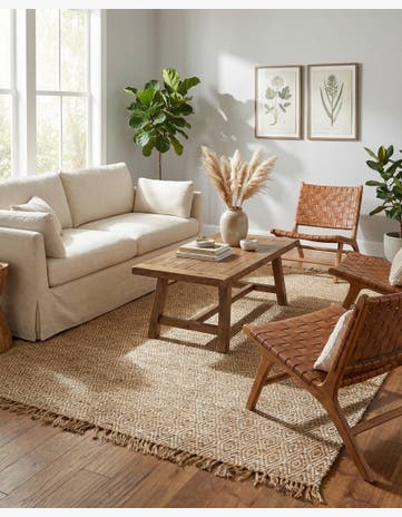 9' x 12' 2 Hand Woven Braided Jute Rug