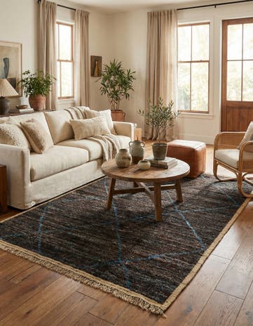 5' 4 x 8' 5 Hand Knotted Moroccan Wool Rug
