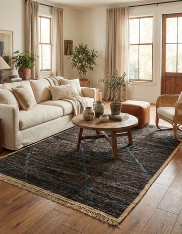 5' 4 x 8' 5 Hand Knotted Moroccan Wool Rug