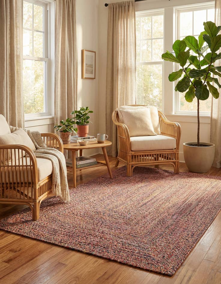 Detail image of 4' 1 x 6' 1  Hand Woven Eco Verse   Washable Indoor / Outdoor Rug