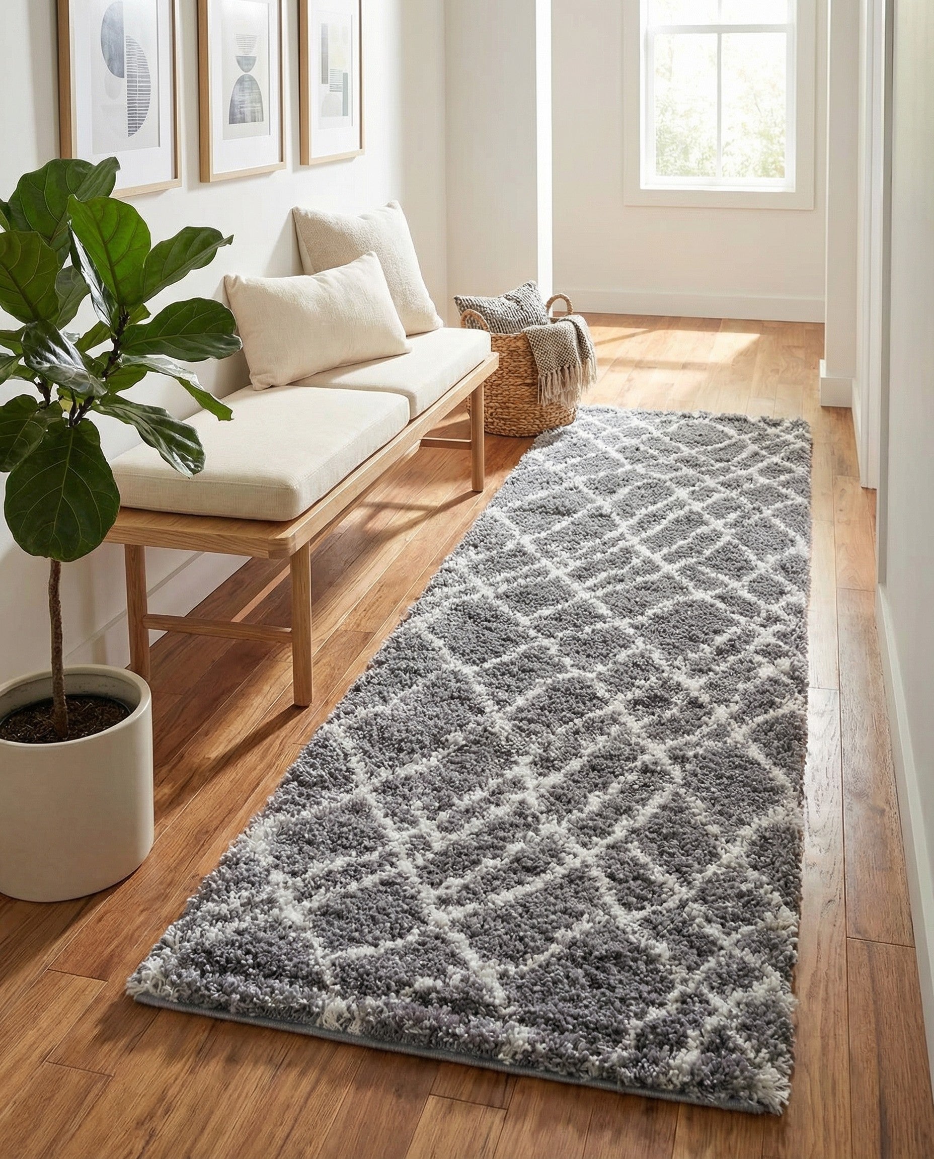  2' 7 x 10' Soft Touch Shag Runner Rug