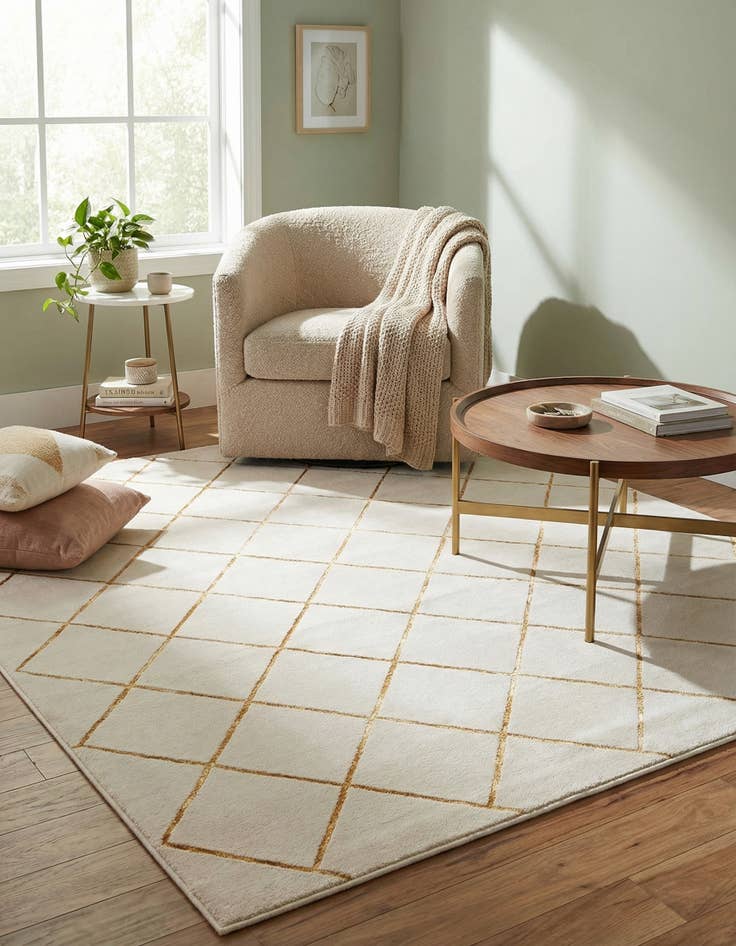 Detail image of 7' 10 x 7' 10 Vogue Geo Square Rug