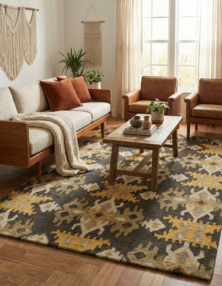 Detail image of 5' 1 x 8' Luna Wool Rug