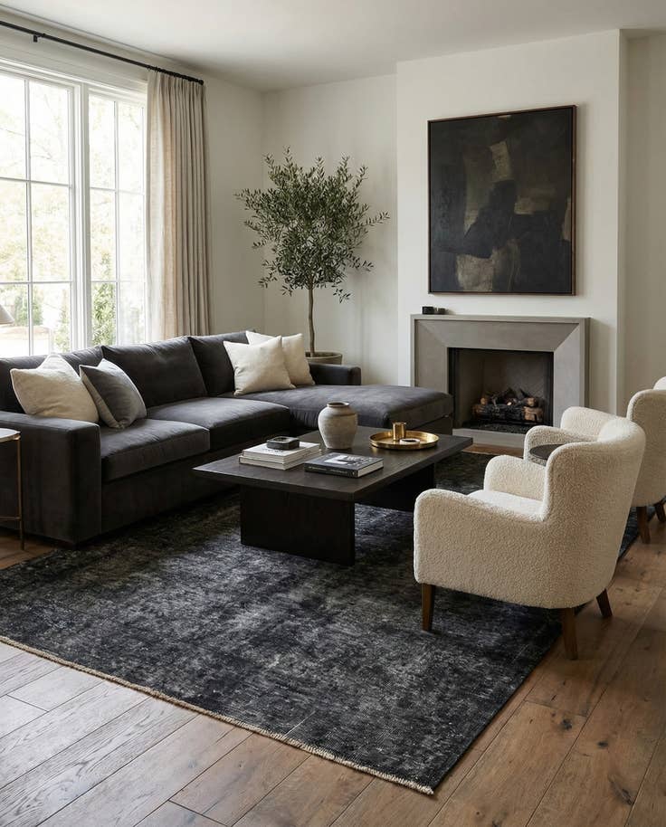 Detail image of 6' 4 x 8' 7 Hand Knotted Ultra Vintage Persian Wool Rug