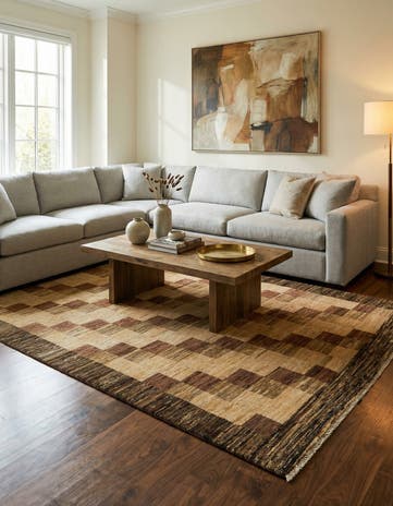 5' 6 x 7' 7 Hand Knotted Modern Ziegler Oriental Rug
