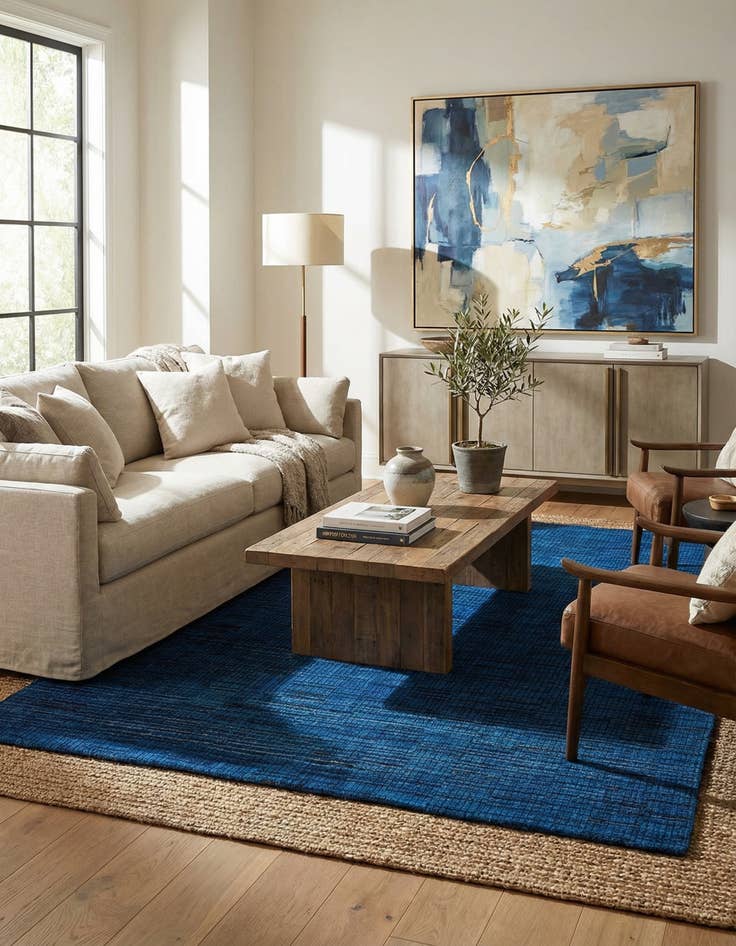 Detail image of 7' 10 x 10'  Hand Knotted Darya Wool Rug