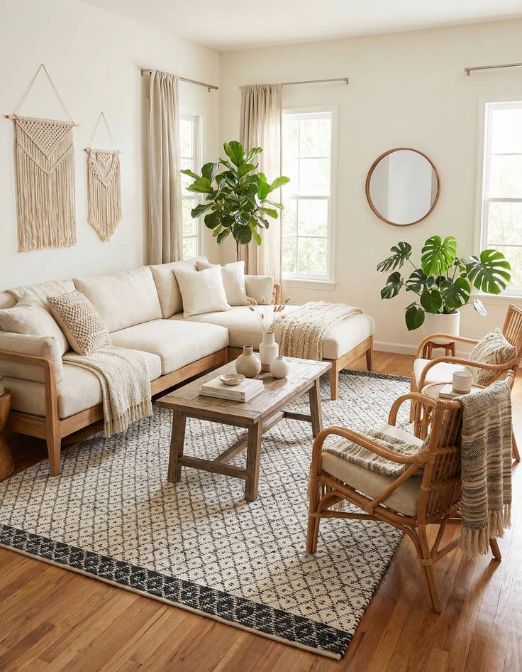 Detail image of  10' x 14' 1  Hand Woven Chindi Trellis Rug