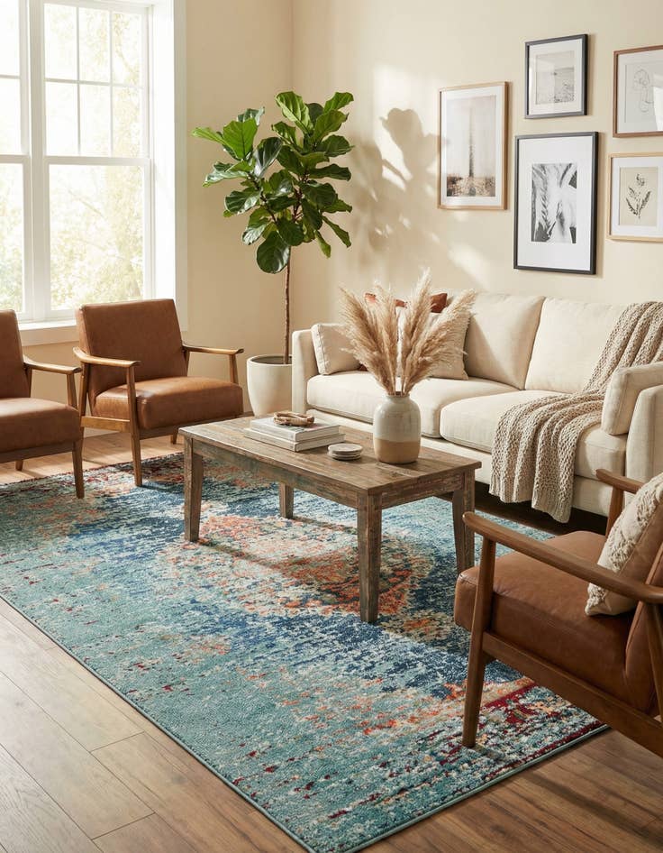 Detail image of 6' x 9'  Washable Arte Rug