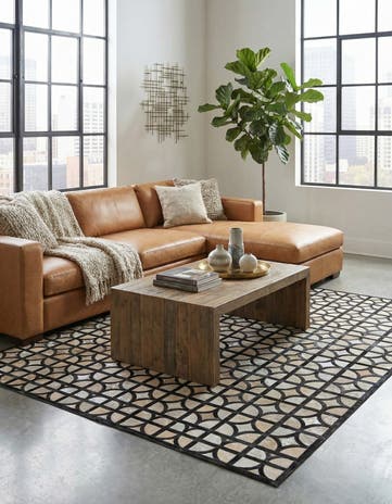 5' 3 x 7' 7 Cowhide Rug