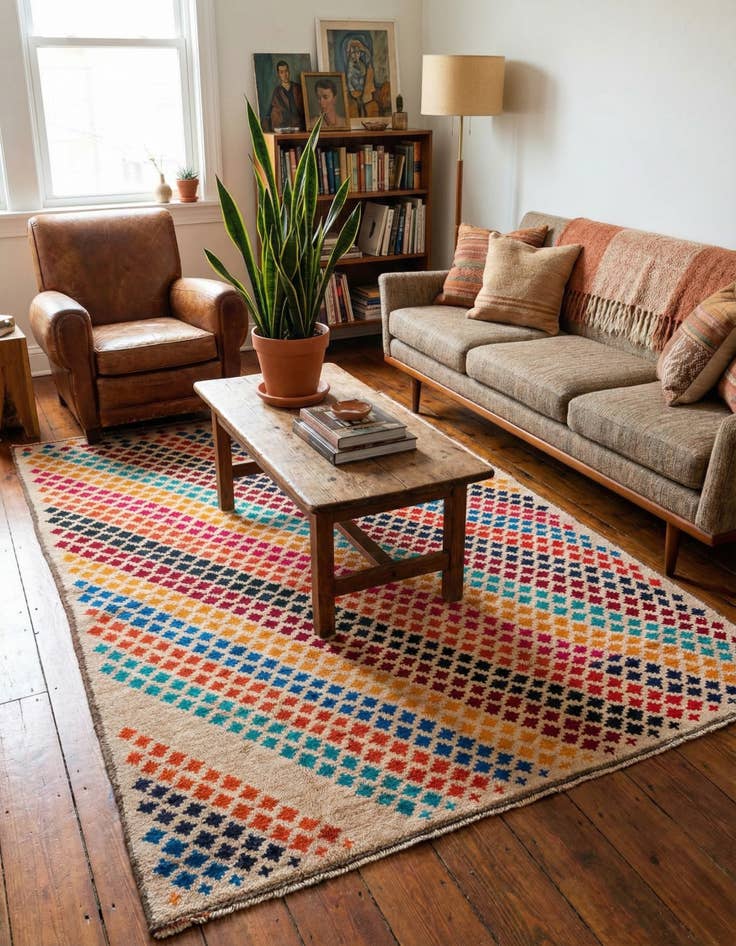 Detail image of 4' 9 x 6' 8  Hand Knotted Balouch Wool Rug