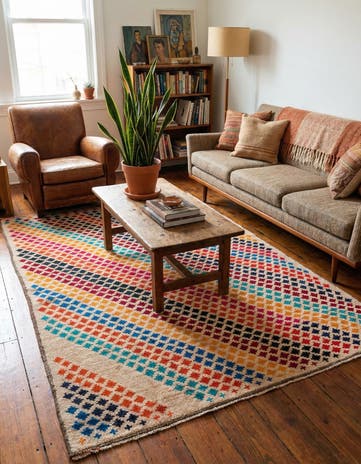 4' 9 x 6' 8 Hand Knotted Balouch Wool Rug