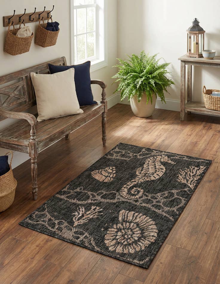 Detail image of  2' x 3'  Washable Coastal Indoor / Outdoor Rug